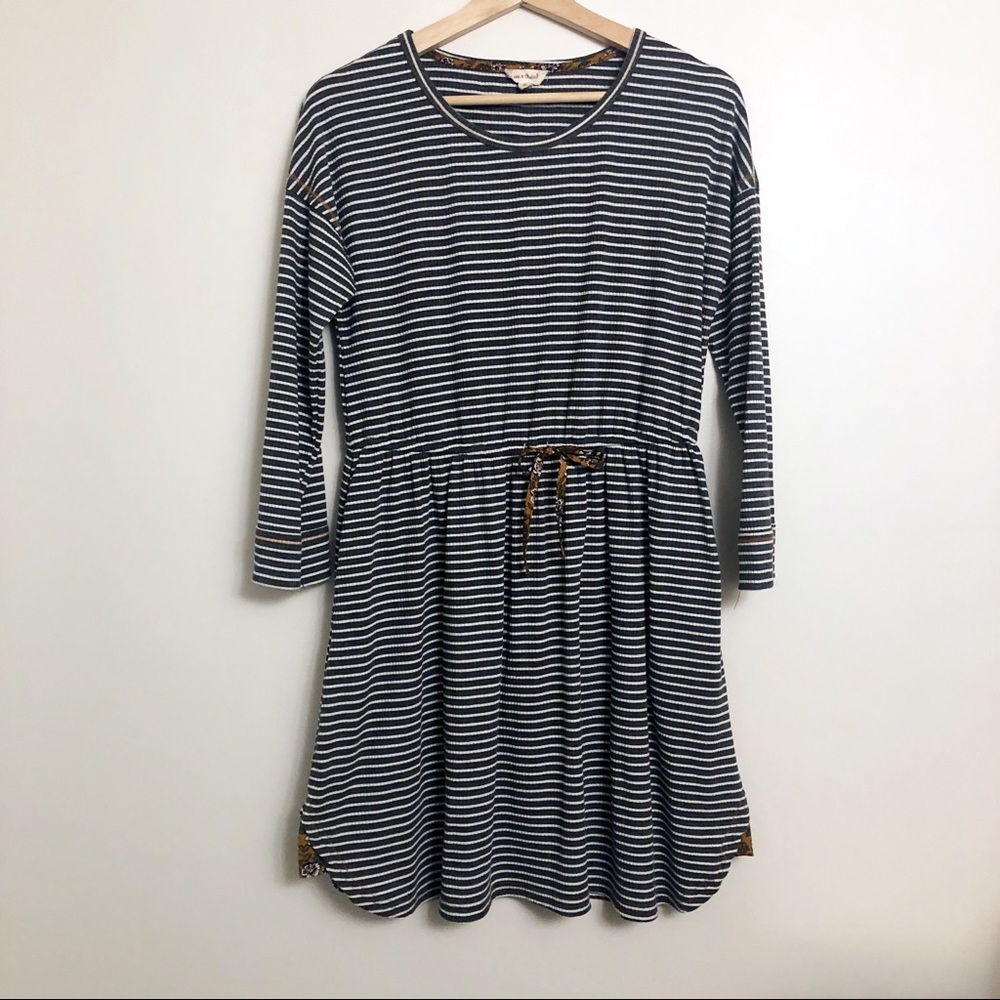 Hem & Thread | Striped Jersey Elastic Waist Dress